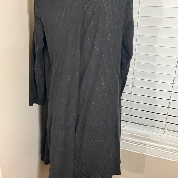 “Women’s Lightweight Open front long draped cardigan dusk black s/m - Picture 3 of 7